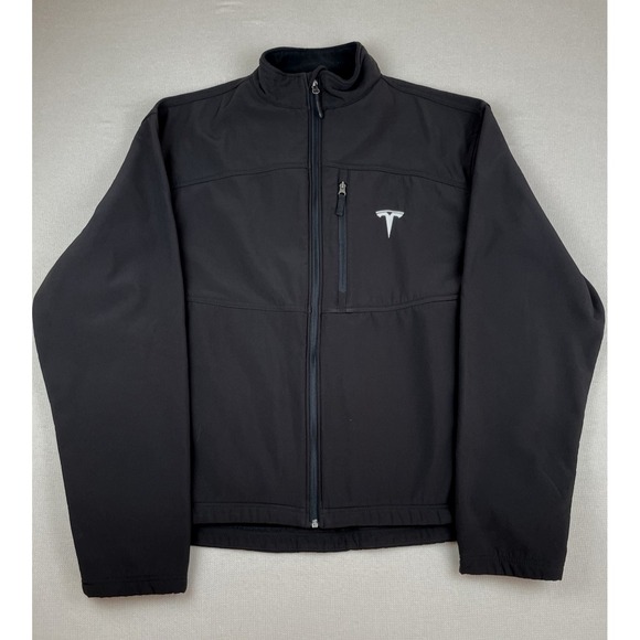 Tesla Black Long Sleeve Full Zip Soft Shell Jacket Fossa 3XL Preppy Minimalist - Picture 1 of 15
